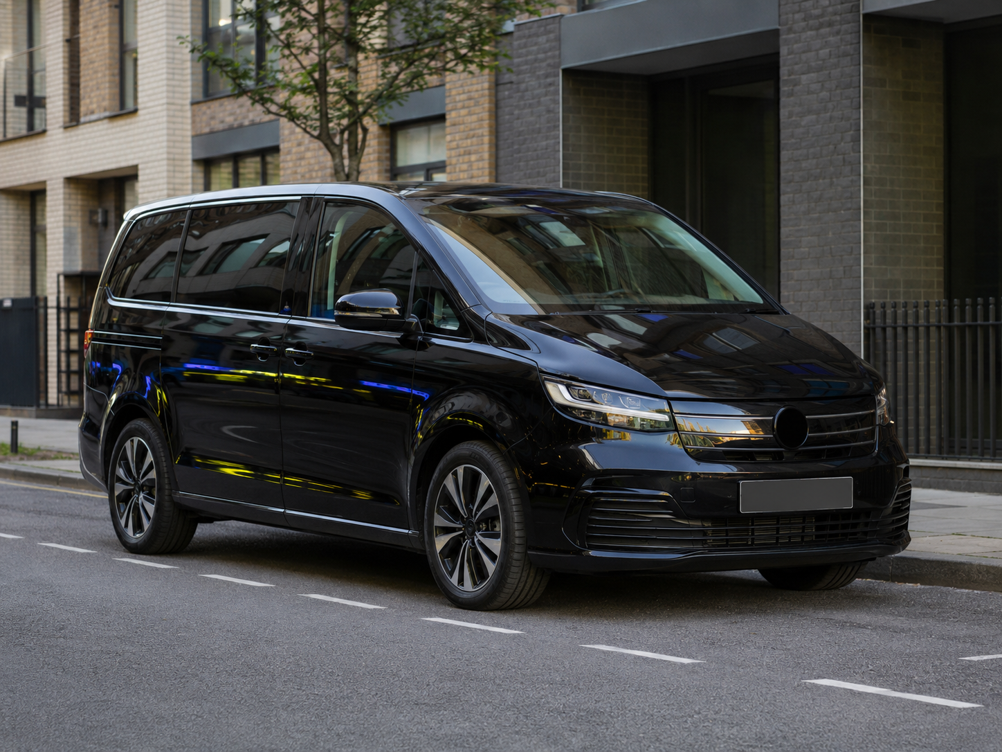 Aisha’s black six-seat private-hire vehicle