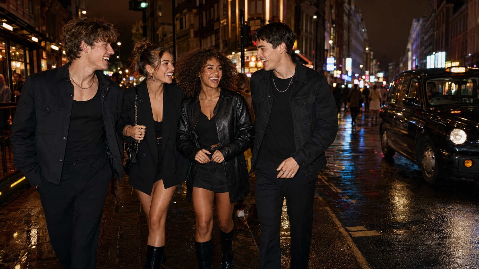 Friends enjoying a night out